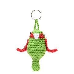 Chaveiro passarinho em amigurumi