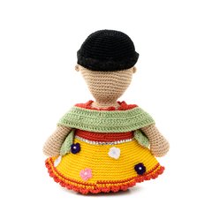 Frida Kahlo peso de porta em amigurumi - Art Familiar Artesanato