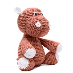 Hipopótamo marrom em amigurumi - loja online