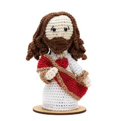 Imagem de Jesus Cristo em Amigurumi