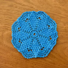 Mini Toalhinhas azul em crochê