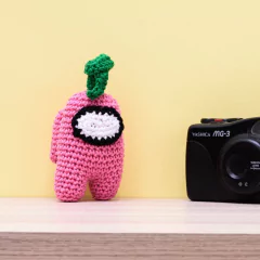 Among Us rosa em amigurumi - loja online