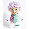 Palhaça de cabelo crespo em amigurumi