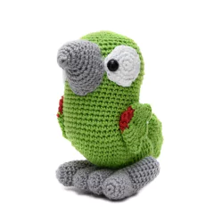 Papagaio alegre em amigurumi