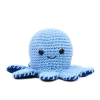 Polvo do humor azul em amigurumi