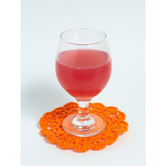 Porta copos em crochê laranja - comprar online