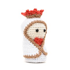 Mini Nossa Senhora de Fátima em amigurumi na internet