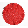 Sousplat vermelho em crochê