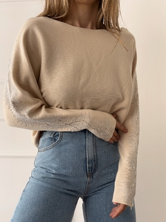 SWEATER MANGAS STRASS - IMPORTADO