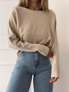 Imagen de SWEATER MANGAS STRASS - IMPORTADO