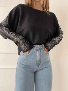 SWEATER MANGAS STRASS - IMPORTADO - tienda online