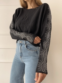 SWEATER MANGAS STRASS - IMPORTADO - India Clothing