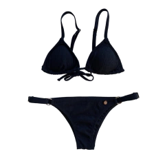 Corpiño Juana negro biomare tramado - Sueñame Mucho