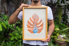 Ilustração A3 Monstera, por Daniel Chastinet