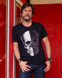 T-shirt Skull Face Strass - comprar online