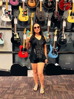Vestido curto Live Life Rock Star