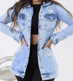Max Jaqueta Jeans Destroyed