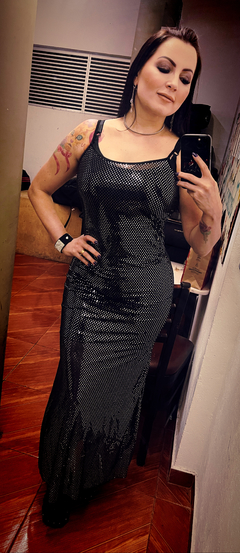 Vestido Efeito Molhado (transparente)
