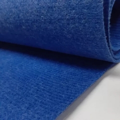 Alfombra rayada Azul Francia por metro cuadrado (ancho 2 mts) 3mm de espesor