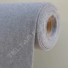 Alfombra rayada gris claro por metro cuadrado (ancho 2 mts) 3mm de espesor