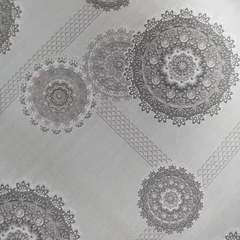 Búfalo Estampado Gris Mandala ( Ancho 1.40ms )