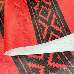 Búfalo Estampado Rojo Rombo ( Ancho 1.40ms )