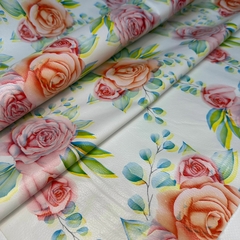 Búfalo Estampado Rosas ( Ancho 1.40ms ) - comprar online