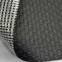 Piso Vinílico Negro Símil Goma Antideslizante Ancho 1.40m