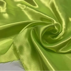 Tela Raso Verde Fluor x metro Ancho 150cm
