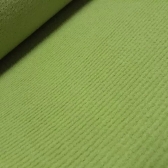 Alfombra rayada Verde Manzana por metro cuadrado (ancho 2 mts) 3mm de espesor