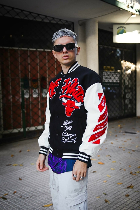 Campera NBA Chicago Bulls Off-White Champions Black&White - comprar online