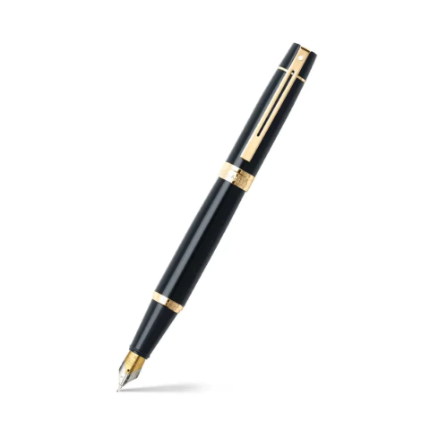 Caneta Tinteiro Sheaffer® 300, Glossy Black c/ Gold Trims - Sheaffer - comprar online