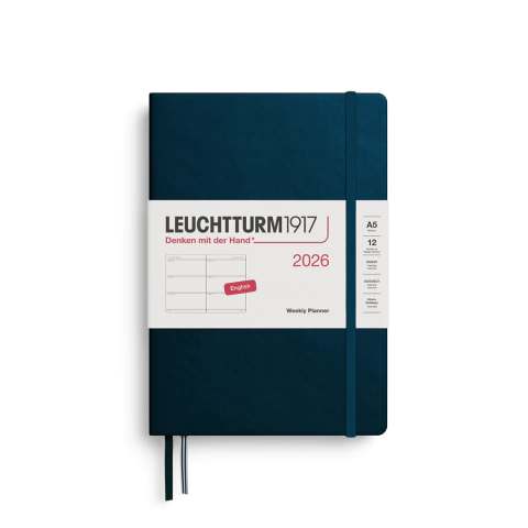 Planner Semanal Leuchtturm1917, Medium (A5) 2026 - Capa Dura, Deep Sea - comprar online