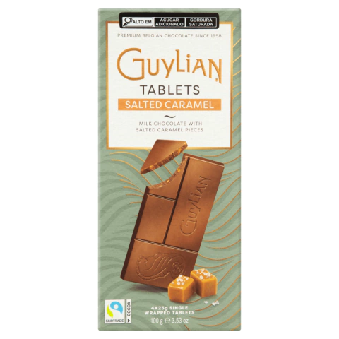 Barra de Chocolate Belga ao Leite Salted Caramel, 100g – Guylian - comprar online