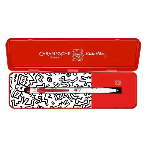 Caneta Esferográfica 849 Keith Haring, Branca - Caran d'Ache