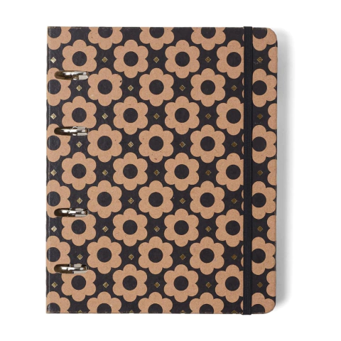 Caderno Criativo Argolado (A5) Kraft, flores mini - Cícero - comprar online
