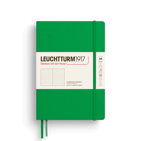 Caderno Leuchtturm1917, Medium (A5) - 251 Páginas, Capa dura, Spring Leaf - comprar online