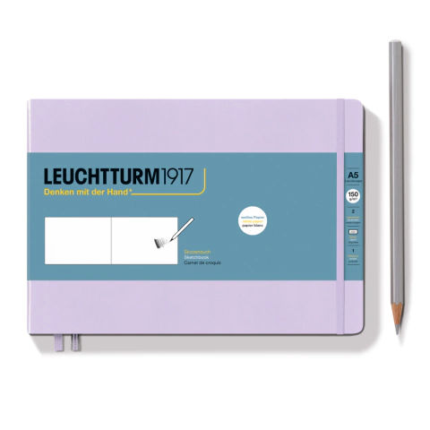 Sketchbook Leuchtturm1917, Landscape (A5) - 112 paginas 150g/m², Lilac - comprar online
