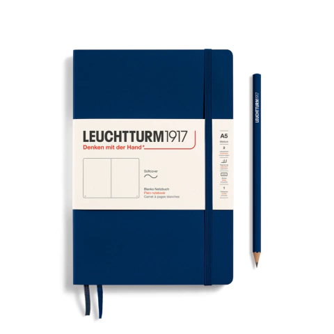 Caderno Leuchtturm1917, Medium (A5) - 123 Páginas, Capa Flexível, Navy - comprar online