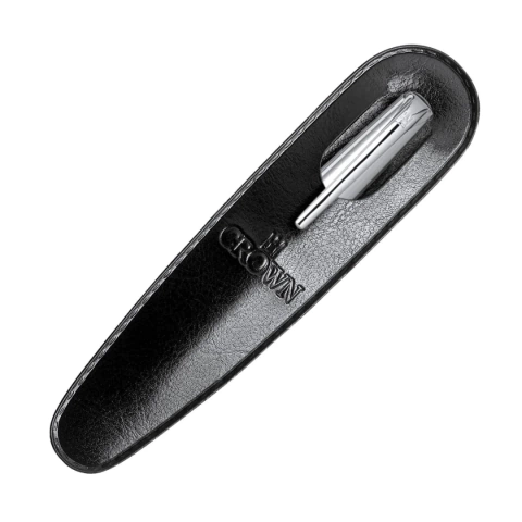 Porta Canetas Crown de Courinho para 1 Caneta - Preto