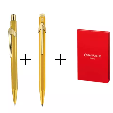 Kit Luxo Gold bar + Embalagem Caran d'Ache