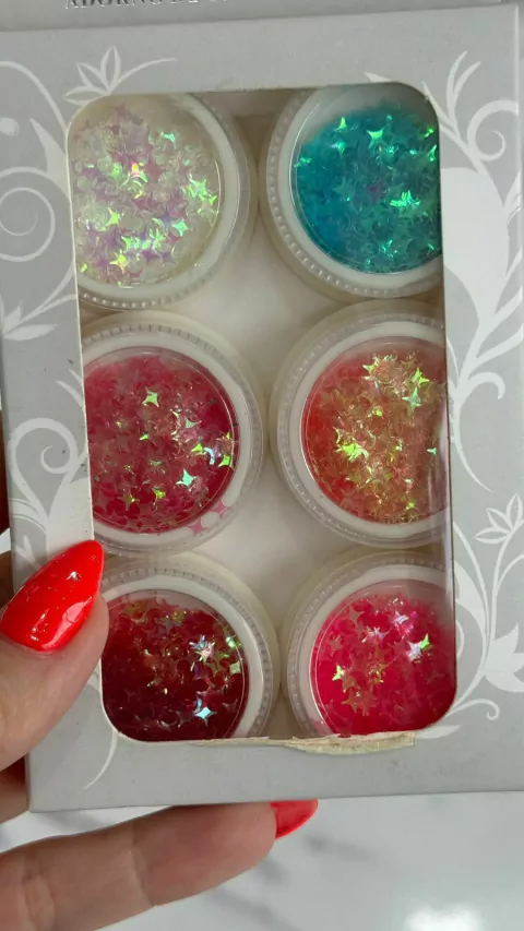 Decoración de destellos varios x6 unidades