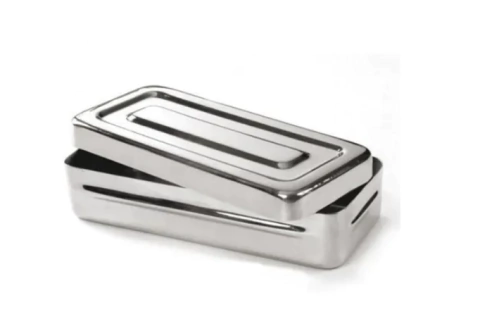 Caja de acero inoxidable instrumental