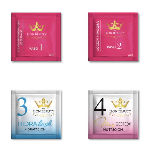 Kit lifting - laminado en sobres Lion beauty x 4