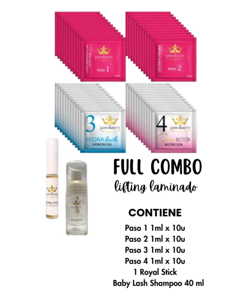Kit lifting - laminado en sobres Lion beauty x10 - comprar online