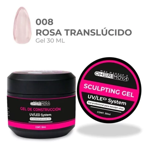 Gel de Construcción 30ml #008 Rosa Translucido Uv/Led