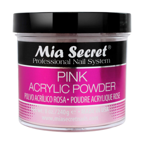 MIA SECRET - Polimero Pink acrylic powder x 240 gr - 8 Oz. - comprar online