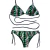 BIKINI ROMBO VERDE. Corpiño triangulo mas vedetina