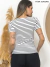 Blusa Feminina Manga Curta TShirt Listrada Malha Texturizada REF: Val - FsconceptOficial