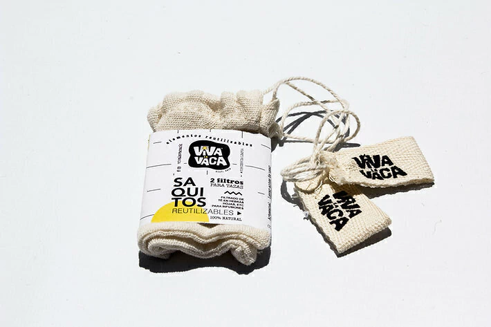 Filtros de Tela para Tazas en gasa "Viva La Vaca Ok " 6x6